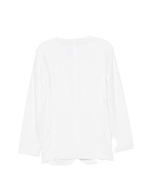 Norma Kamali White Oversized Single-Breasted Blazer Jacket