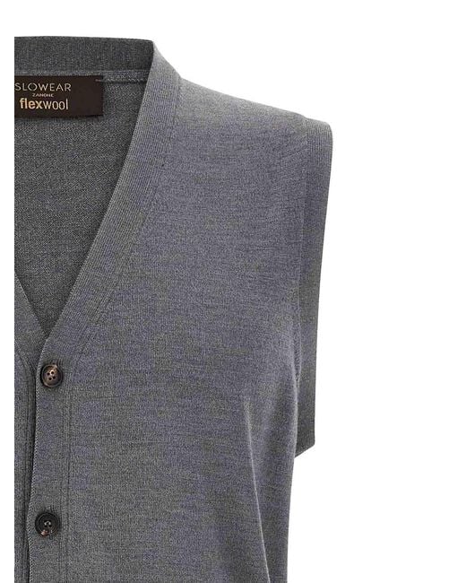 Giubbotto Flexwool di Zanone in Gray da Uomo