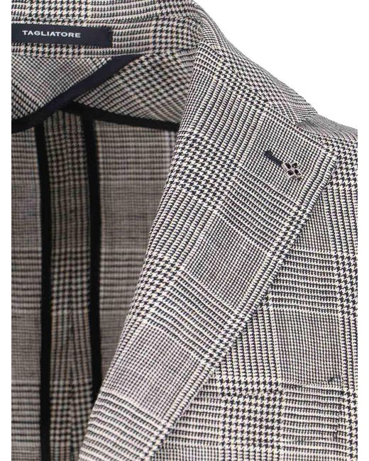 Tagliatore Gray Single-Breasted Blazer for men