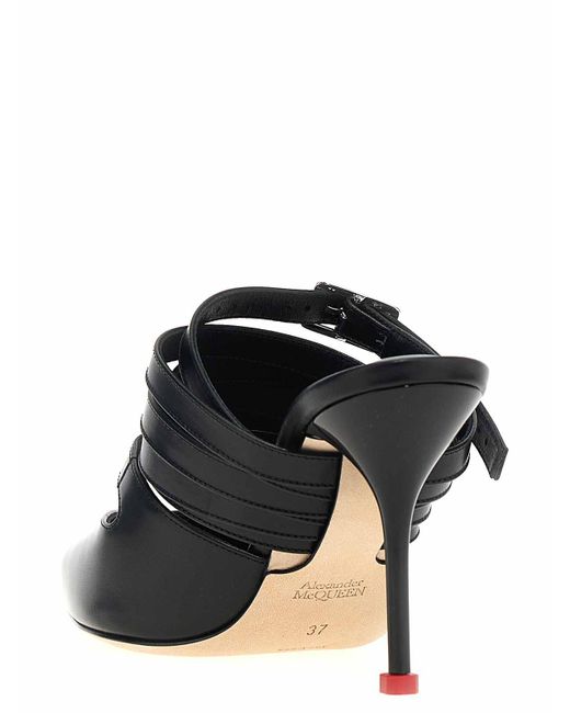 McQueen Black Mules