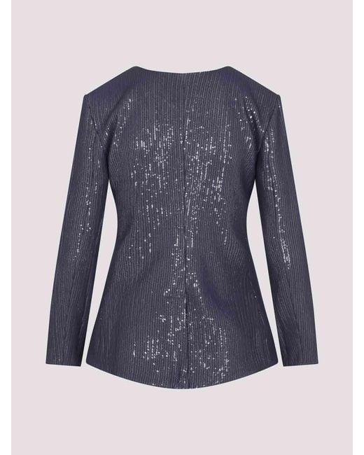 Giorgio Armani Blue Polyester Jacket
