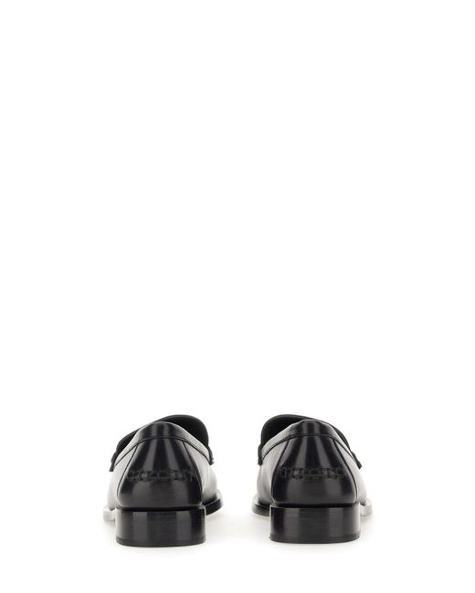 Ferragamo Black Leather Loafers