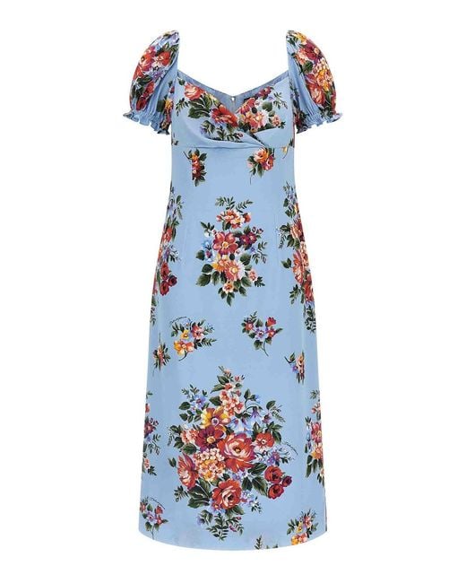Dolce & Gabbana Blue Print Dress