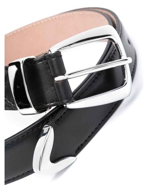 Khaite White Benny Leather Belt