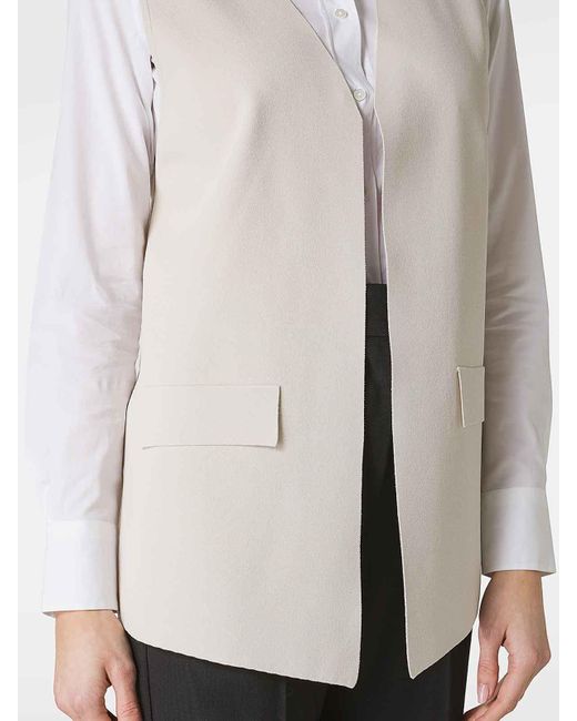 D. EXTERIOR White Waistcoat With Pocket Detail