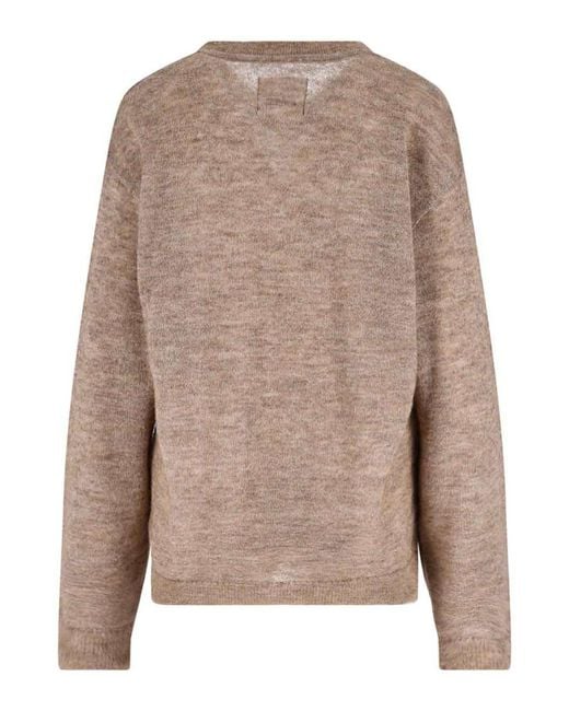 MYTHINKS Brown Alpaca Blend Sweater