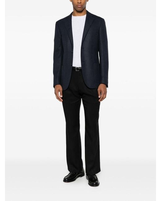 Corneliani Blue Single-Breasted Jacket for men
