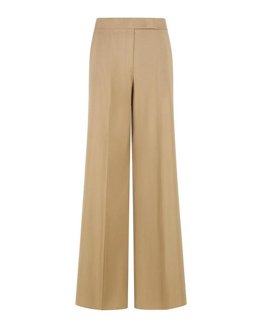 Max Mara Natural Bronte Virgin Wool Blend Pants