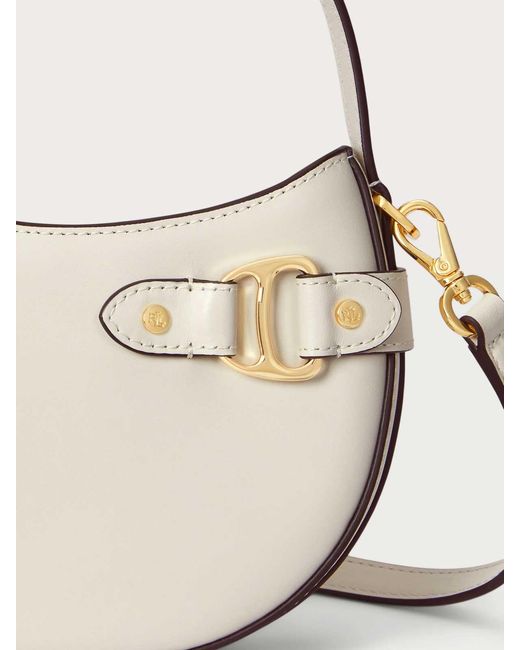 Ralph Lauren Metallic Crs-Crossbody-Small-Natural Smth Leathr