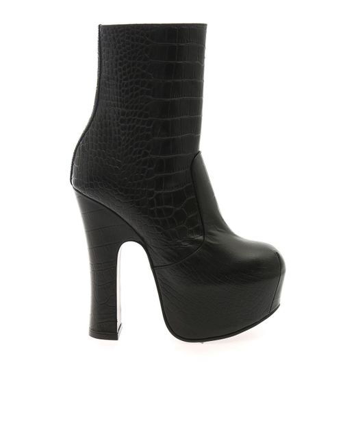 Vivienne Westwood Black Elevated Ankle Boots In