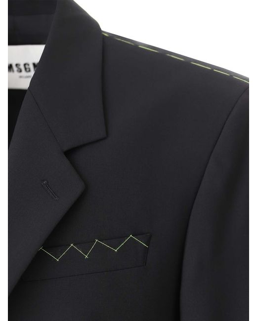MSGM Black Classic Jacket for men