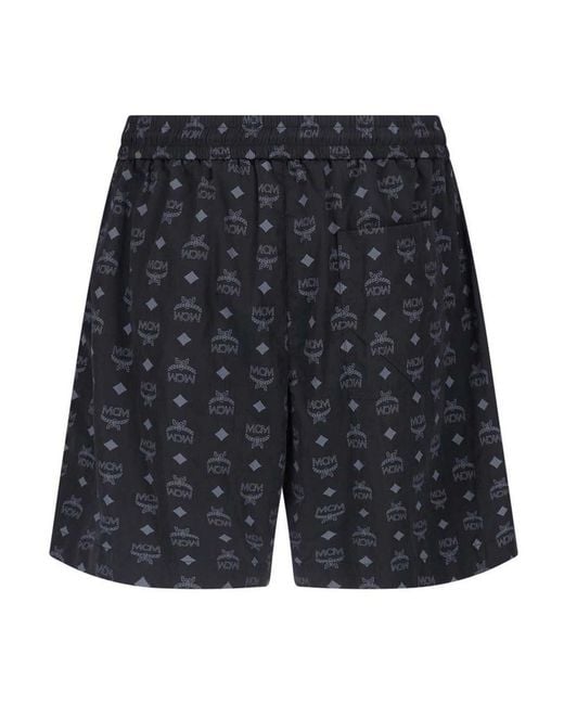 MCM Black Logo Swim Shorts for men