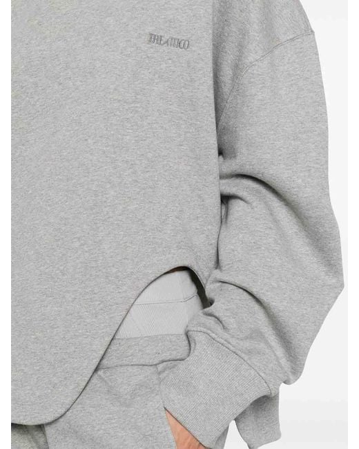 The Attico Gray Round Neck Sweatshirt