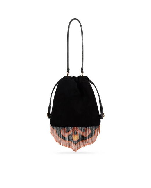 Etro Black Kalispera Small Suede Bag