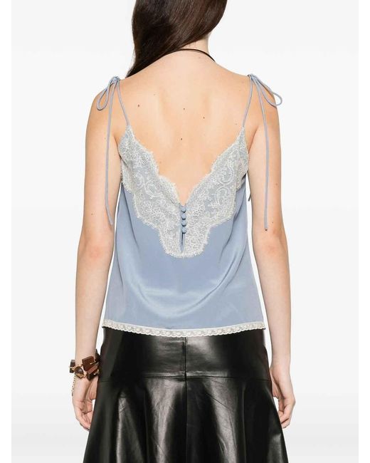 Valentino Garavani Blue Silk Top