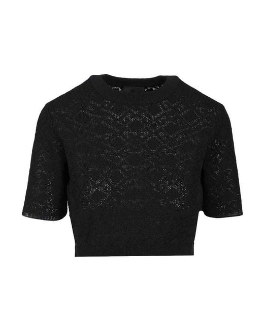 Givenchy Black Crop Sweater