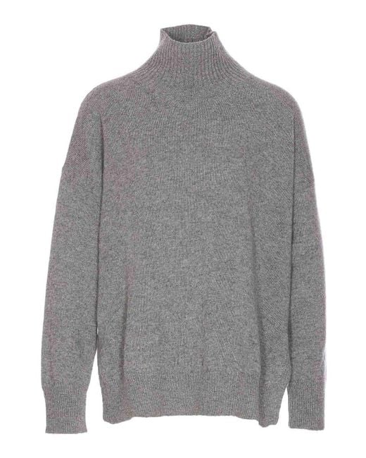 Roberto Collina Gray Turtleneck Sweater