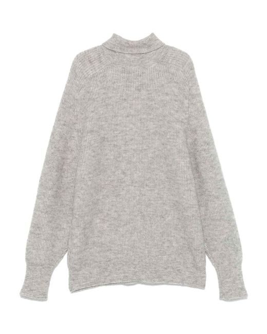 ROTATE BIRGER CHRISTENSEN Gray Round Neck