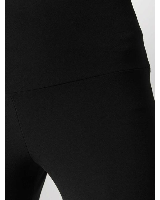 Norma Kamali Black High-Waisted Straight Leg Trousers