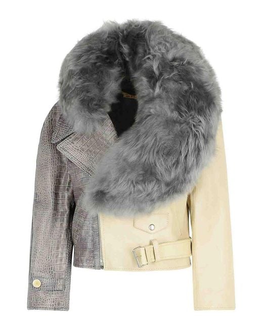 Marni Gray Leather Jacket