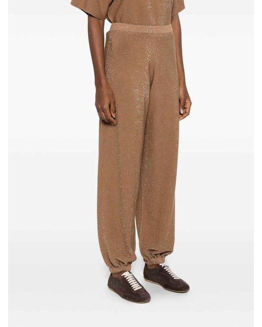 Fabiana Filippi Brown Knit Track Pants