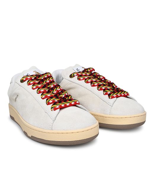 Lanvin Pink Lite Curb Leather Sneakers for men