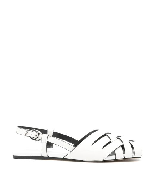 Michael Kors White Irene Sling Flat