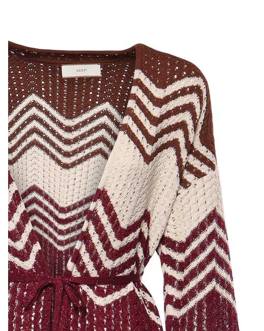 Akep Red Chevron Cardigan
