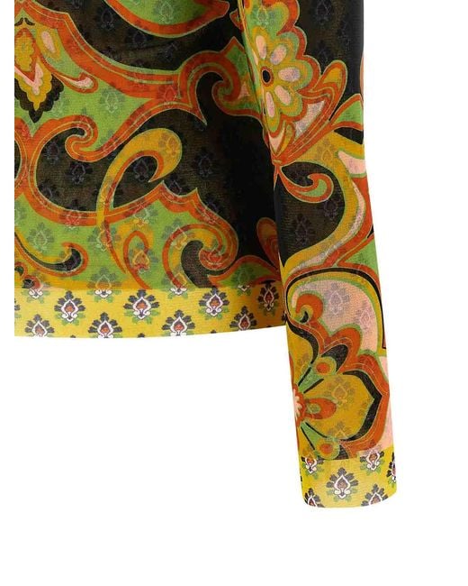 Etro Yellow Double-Layer Mesh
