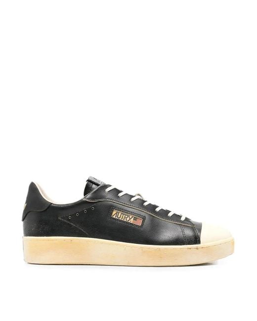 Autry Black Dallas Vint Low Leat/Rose Blk/Blk for men