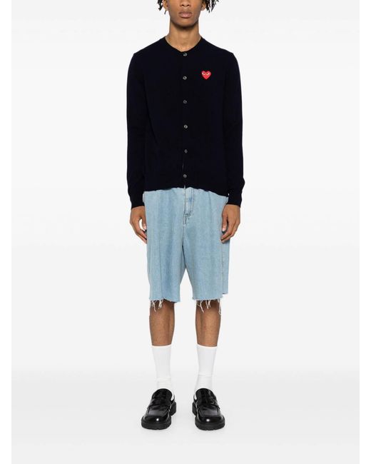 Comme des Garçons Black Wool Cardigan for men