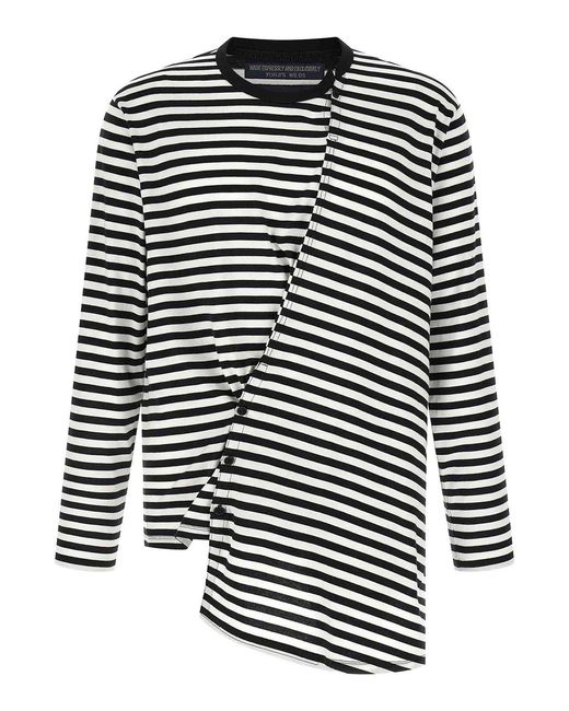 Yohji Yamamoto Black Paneled Sweater for men
