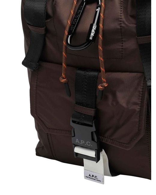 A.P.C. Black Treck Backpack for men