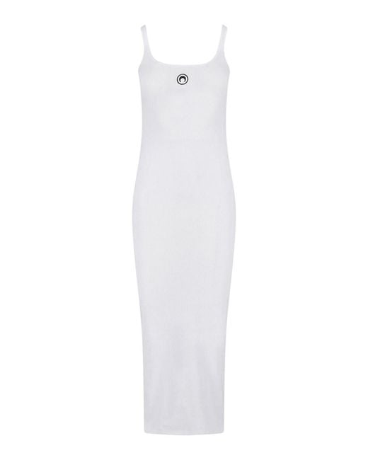 MARINE SERRE White Logo Dress