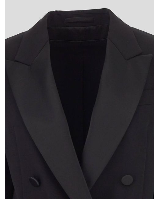 Max Mara Black Tuxedo Jacket In With Peak Lapels