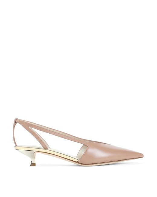 Giorgio Armani Natural Calf Leather Pumps