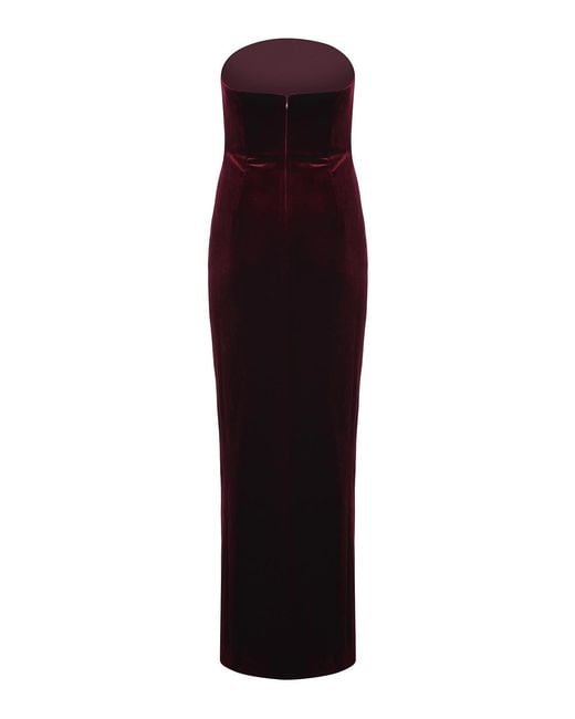 Self-Portrait Purple Dress Made Of Velvet