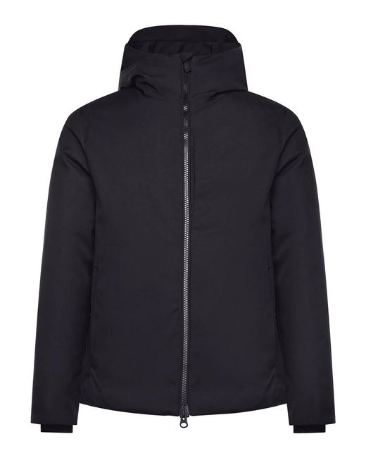 Save The Duck Blue Hooded Down Jacket for men