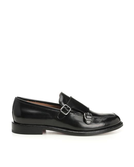 Corvari Black Double Buckle Moccasin for men