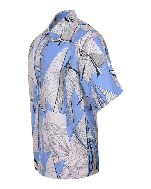 MSGM Blue Msgm Shirt for men