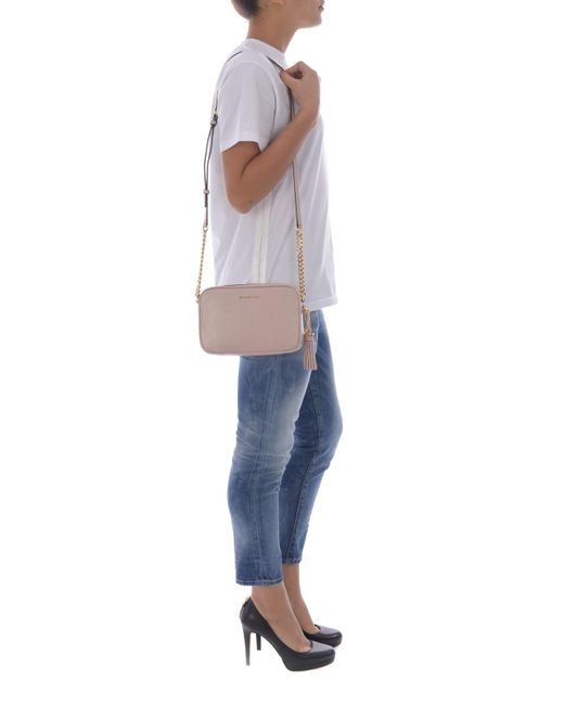 Michael Kors Ginny Pink Leather Camera Bag in Grey Lyst UK