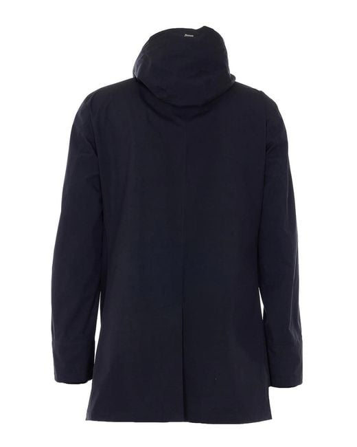 Herno Blue Raincoat for men