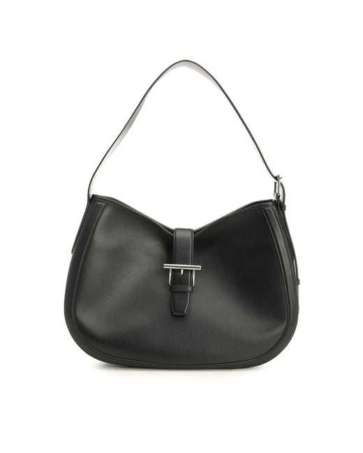 Alexander McQueen Black T-Buckle Shoulder Bag