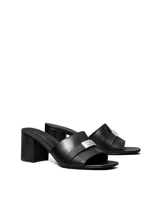 Tory Burch Black Leelee Mule Sandals