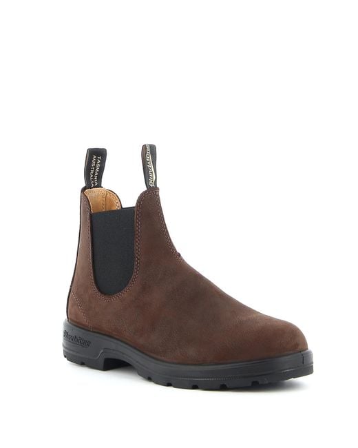 Blundstone Brown Nubuk Chelsea Boots for men