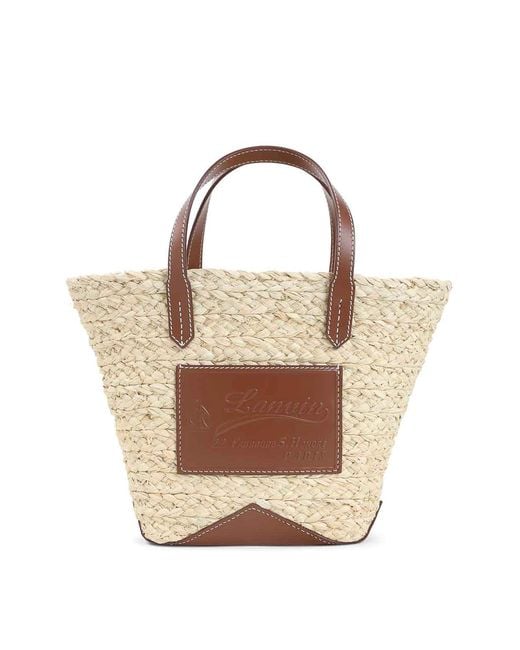 Lanvin Natural Catch Basket Handbag By