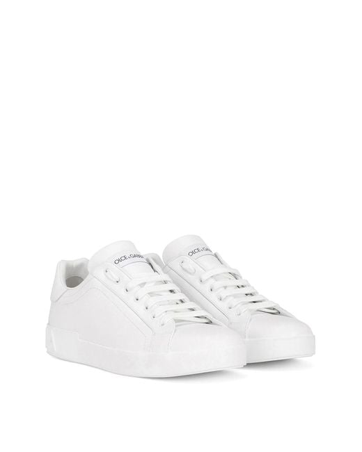 Dolce & Gabbana White Portofino Low-Top Sneakers for men