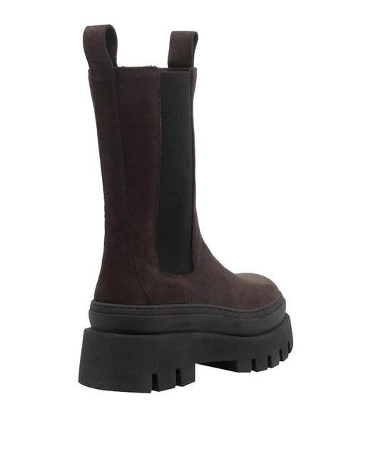 COPENHAGEN Black Dark Suede Booties