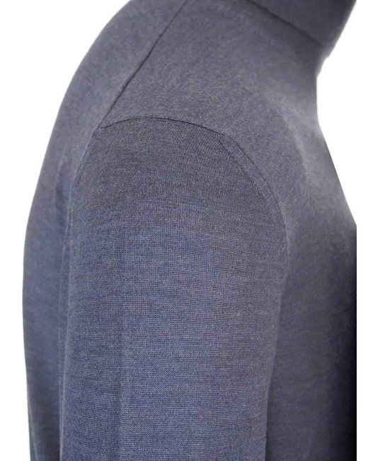 Mauro Ottaviani Blue Wool Turtleneck Wish for men