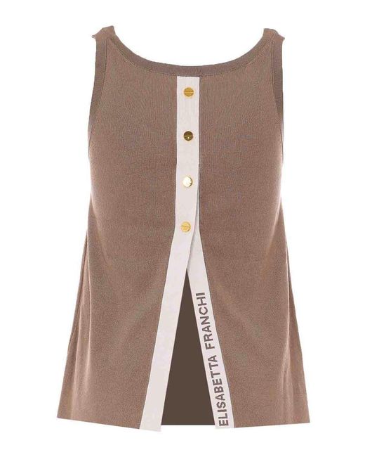 Elisabetta Franchi Brown Top